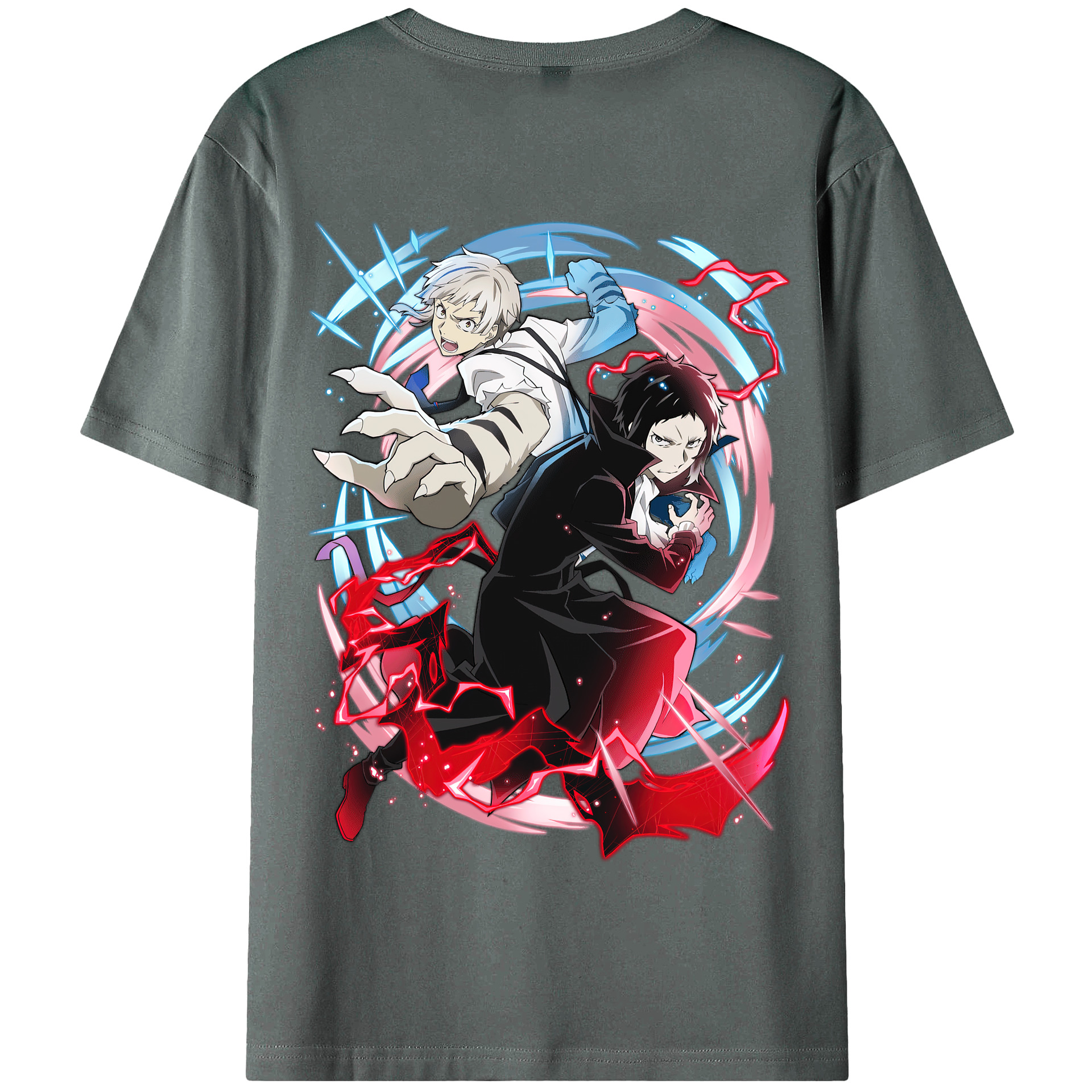 （画像用） 文豪ストレイドッグス Bungo Stray Dogs 綿100％半袖Tシャツ（背面プリント）